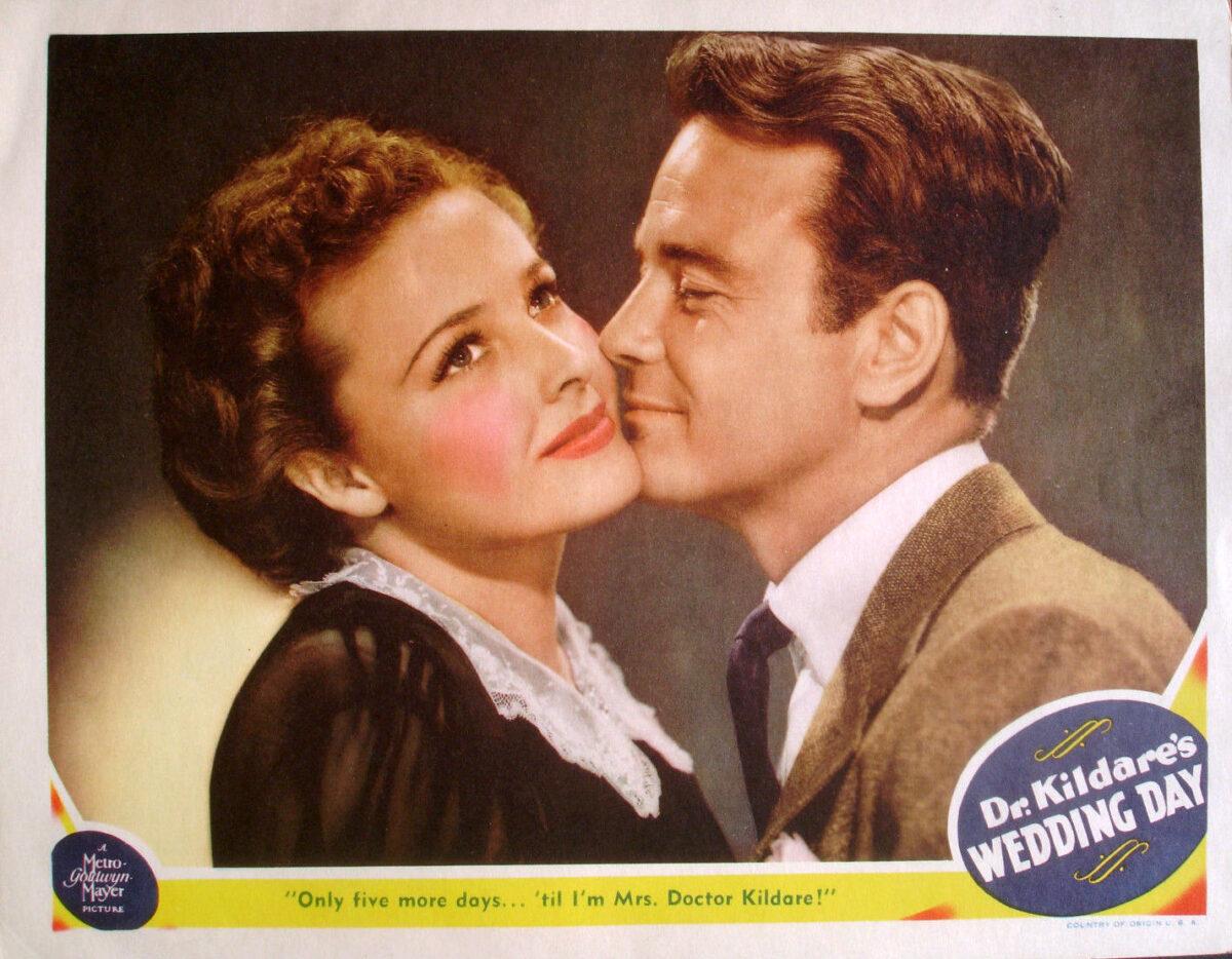 Lobby card for the film "Dr. Kildare's Wedding Day" from 1941. (Public Domain)