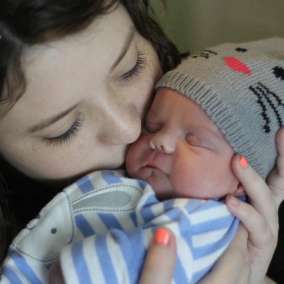 Newborn Jude with his mom. (Courtesy of <a href="https://www.facebook.com/prayingforjudesullivanpeters">Praying for Jude Sullivan Peters</a>)