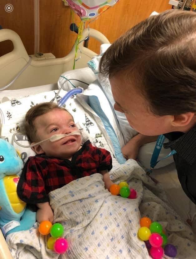 Jude with his grandpa. (Courtesy of <a href="https://www.facebook.com/prayingforjudesullivanpeters">Praying for Jude Sullivan Peters</a>)