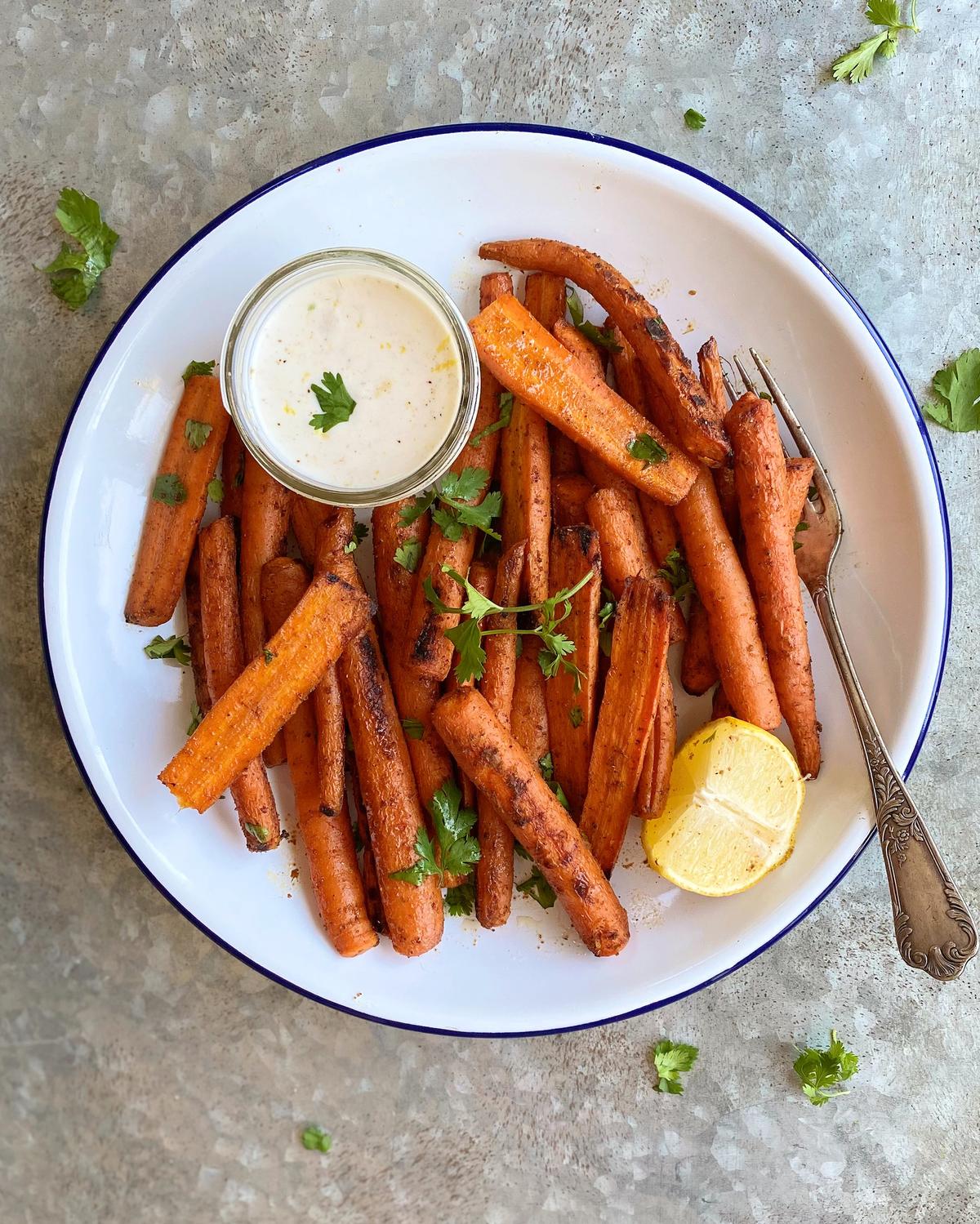 Roasted carrots make an elegantly simple side dish or main vegetable dish. (Lynda Balslev for Tastefood)