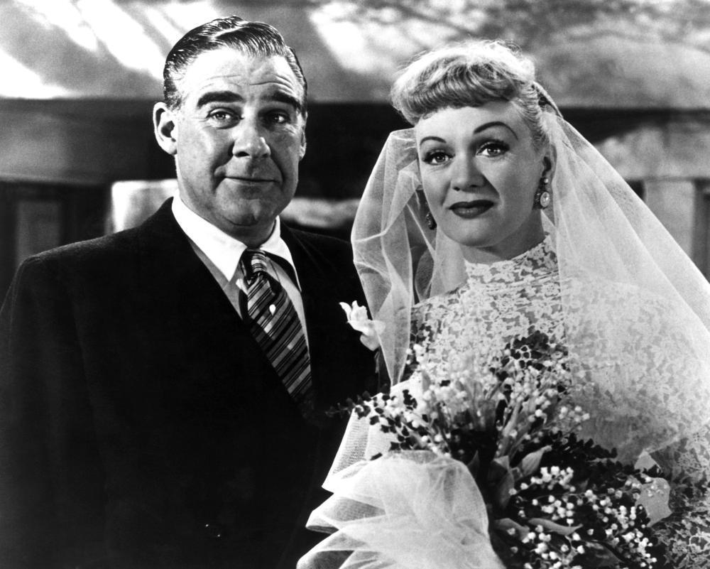 A publicity still for "We're Not Married" in 1952 with Paul Douglas (L) and Eve Arden. (MovieStillsDB)