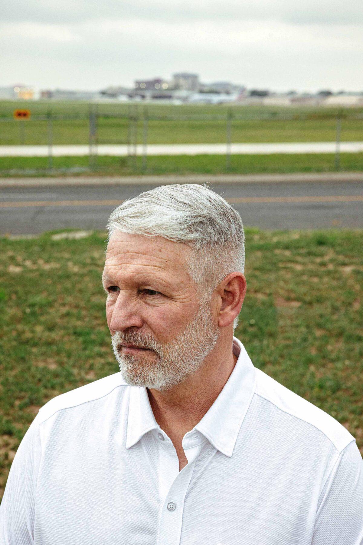 Bob Snow, a longtime pilot with American Airlines, near the San Antonio airport on March 30, 2023. (Josh Huskin for The Epoch Times)