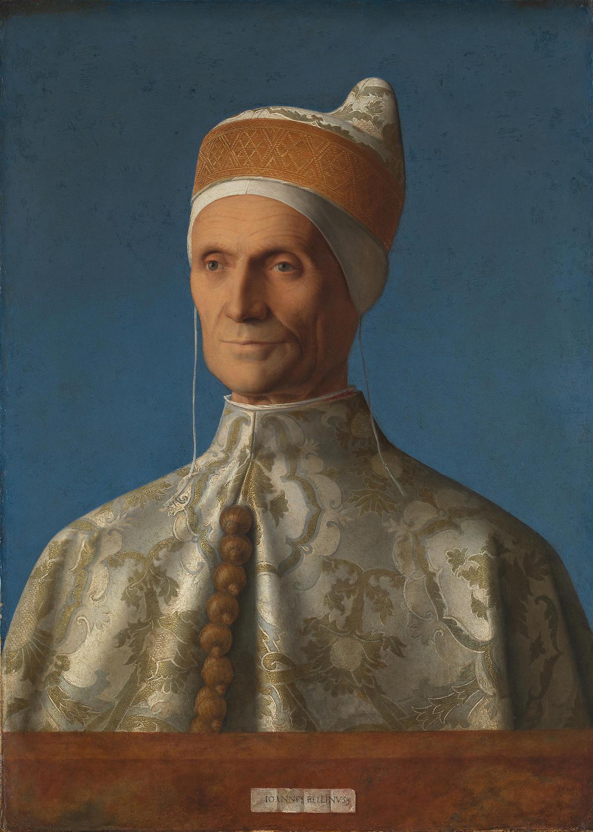 Bellini’s mastery of oil paint and subtle blending of color resulted in convincing tonal transitions for the doge’s flesh. Portrait of Doge Leonardo Loredan, circa 1501–1502, by Giovanni Bellini. Oil on poplar wood. The National Gallery, London. (Public Domain)