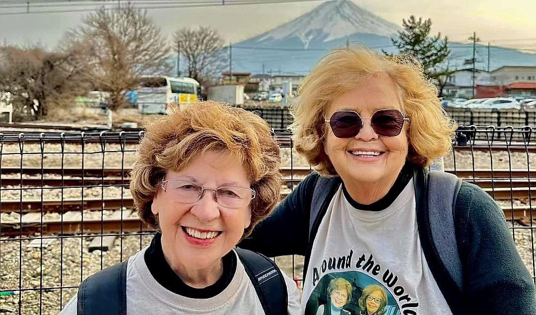 Mt. Fuji in the background, Tokyo. (Courtesy of Around the World at 80)