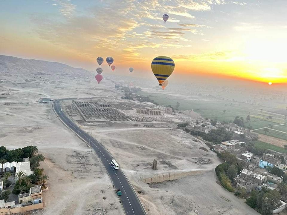Hot air balloon ride in the Valley of the Kings in Luxor, Egypt. (Courtesy of Around the World at 80)