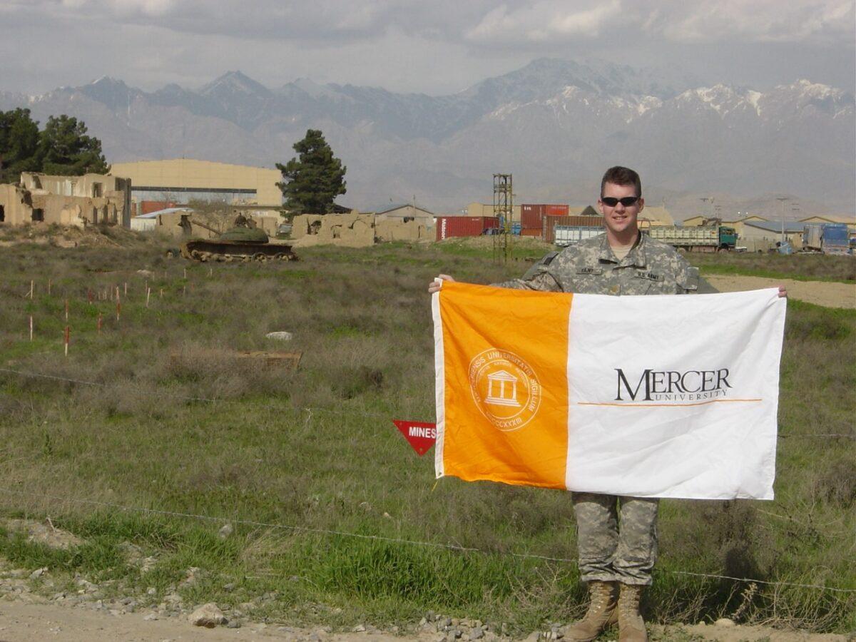 Mercer University graduate Captain Charles Faint with the 160th Special Operations Aviation Regiment in Afghanistan. (Courtesy of Charles Faint)