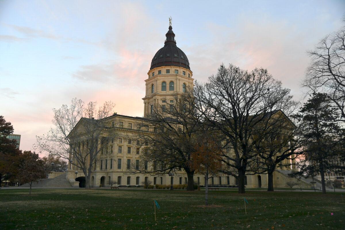 The Kansas Capitol in Topeka on Nov. 8, 2022. (Michael B. Thomas/Getty Images)