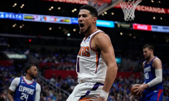 Booker Has 45 Points, Suns Top Leonard-Less Clippers 129–124
