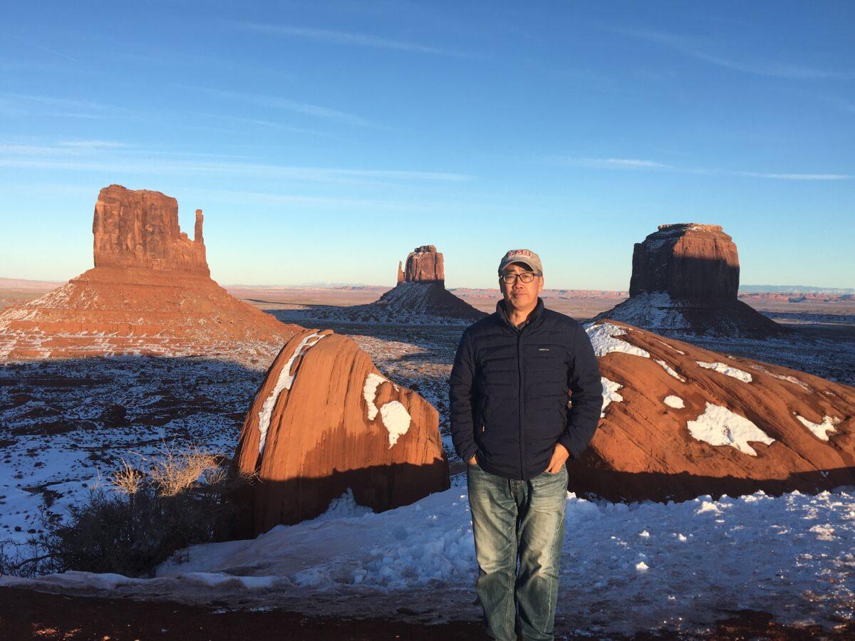 Zhou Deyong in Monument Valley in Navajo County, Ariz., in January 2020. (Courtesy of Zhou You)