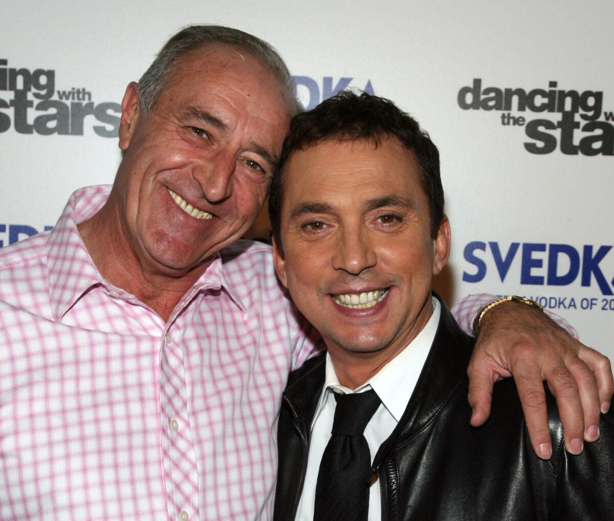 Len Goodman and Bruno Tonioli pose at the "Dancing With The Stars Finale" after party held at The Day After club in Hollywood, Calif., on Nov. 27, 2007. (Frazer Harrison/Getty Images)