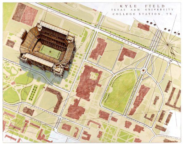 The Kyle Field map of Texas A&M by Christopher Alan Smith.