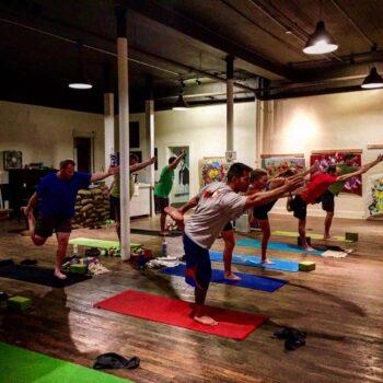Yoga class at VFW Post 1. (Courtesy of John S. Stewart VFW Post 1)