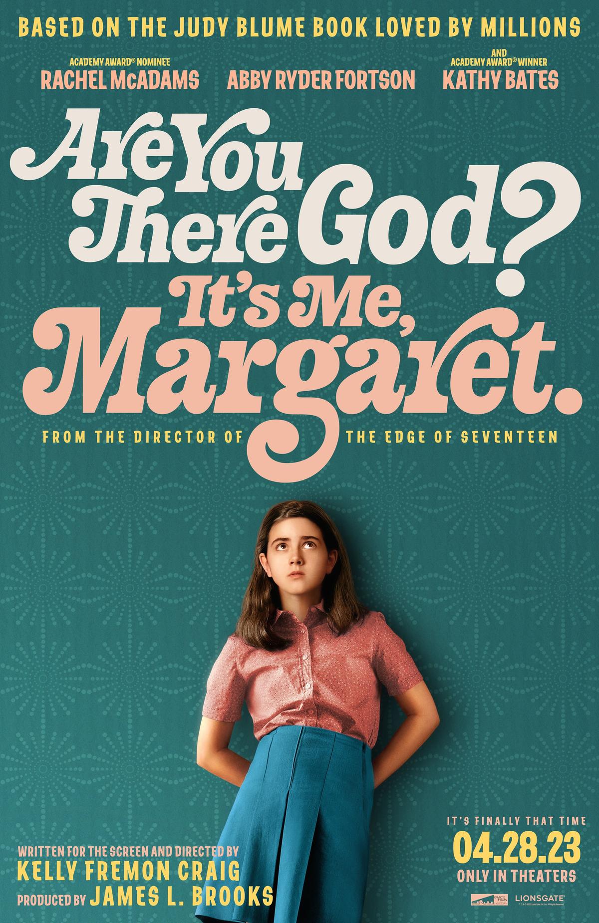 Movie poster for “Are You There God? It’s Me, Margaret.” (Dana Hawley/Lionsgate)