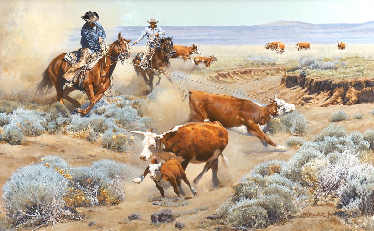 "Roping A Wild One" by Mikel Donahue. (Courtesy of <a href="http://www.mikeldonahue.com/">Mikel Donahue</a>)