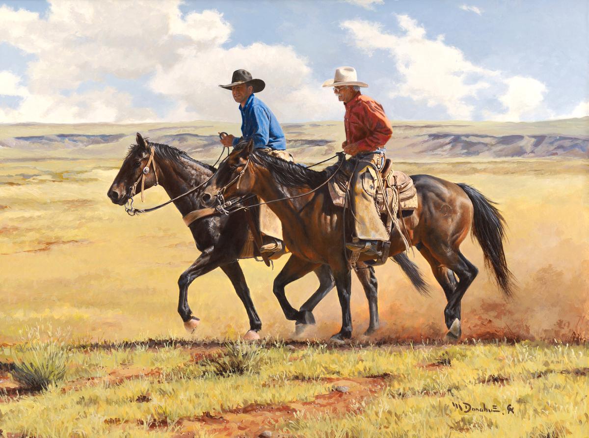 "Saddle Pals" by Mikel Donahue. (Courtesy of <a href="http://www.mikeldonahue.com/">Mikel Donahue</a>)