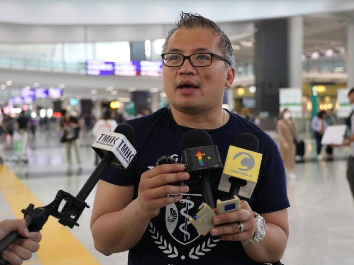 Ronson Chan Ron-sing, president of the Hong Kong Journalist Association, has been observing Hong Kong's situation closely even though he was in the United Kingdom. (Zheng Zhaodong/The Epoch Times)