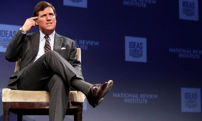 Tucker Carlson speaks during the National Review Institute's Ideas Summit at the Mandarin Oriental Hotel in Washington on March 29, 2019. (Chip Somodevilla/Getty Images)