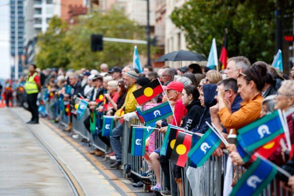 Big crowds are seen outside South Australia’s parliament in Adelaide, Australia, on March 26, 2023. (AAP Image/Matt Turner)