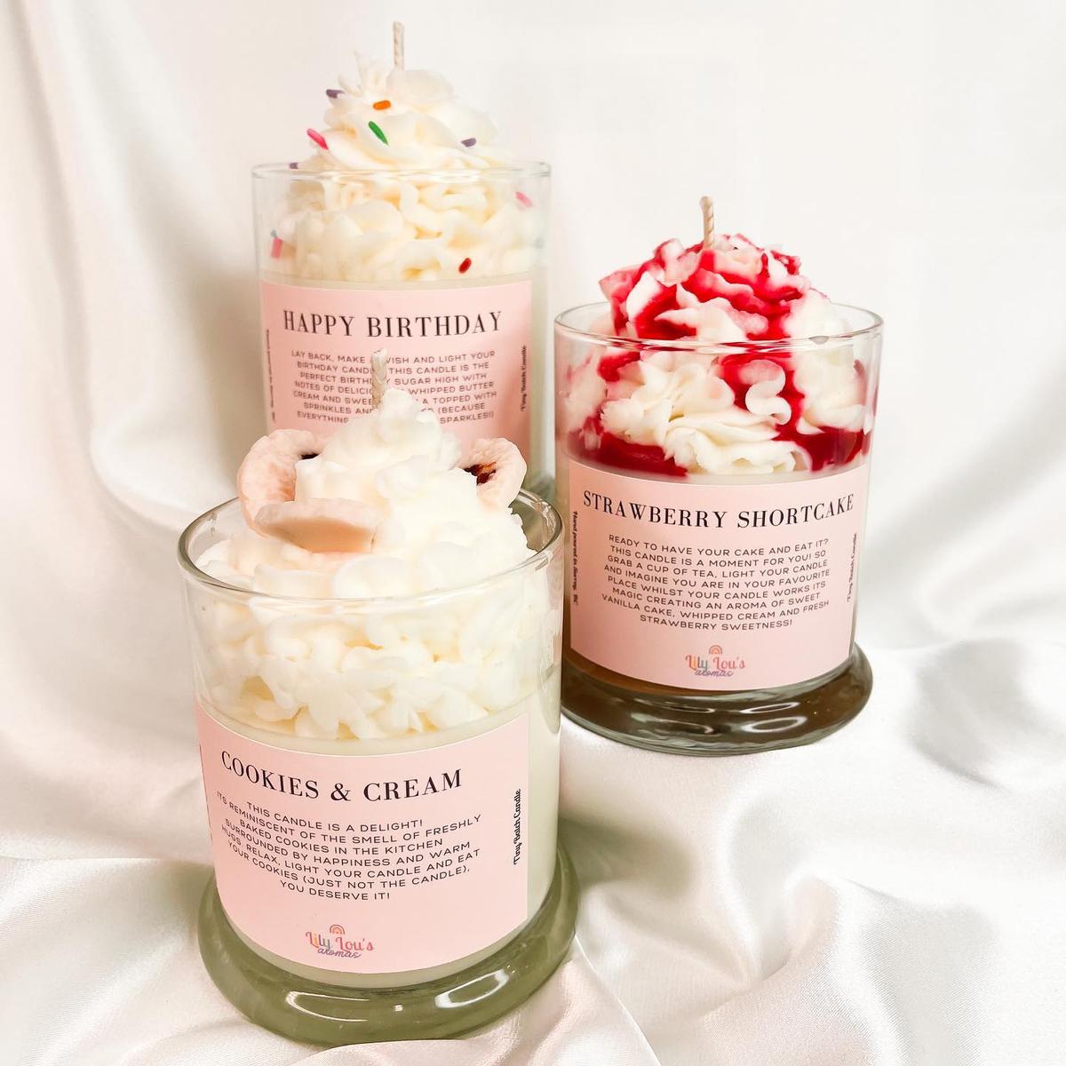 Some of Lily's "whipped candles." (Courtesy of <a href="https://www.instagram.com/lilylousaromas/">Lily Lou’s Aromas</a>)