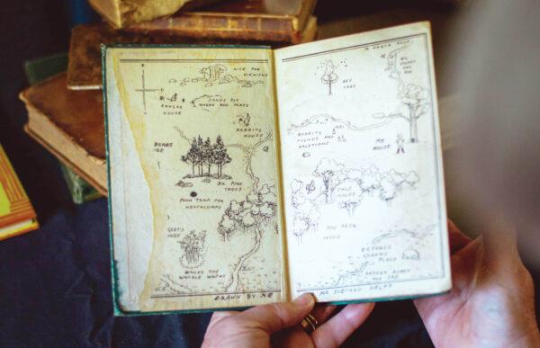 The original map of the Hundred Acre Wood. (University of Queensland)
