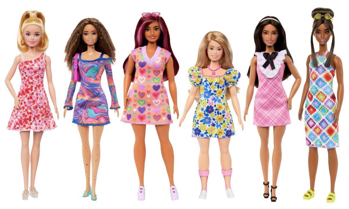 Some of the dolls in Mattel’s “2023 Fashionistas lineup” in an undated file photo. (Courtesy Mattel Inc.)