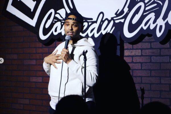 Comedian Vipul Munshi performs during a show in an undated photo. (Courtesy Vipul Munshi)