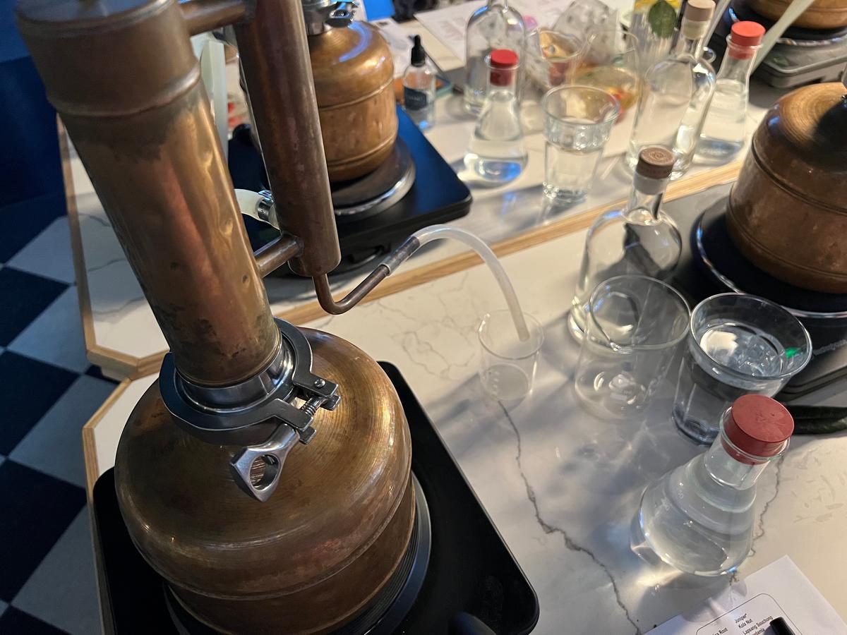 Brisbane Distillery Co., Australia’s only registered gin school, teaches its guests how to make gin in a two-hour session. At the end of the class, guests take home their gin in a bottle emblazoned with a personalized label. (Mary Ann Anderson/TNS)