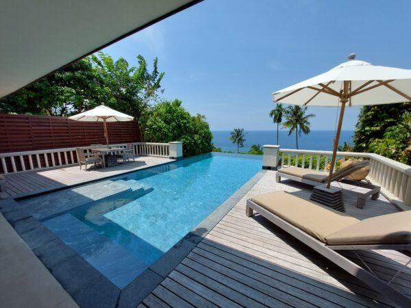 A private infinity pool at Trisara, a luxury resort on Phuket Island, Thailand. (Kevin Revolinski)