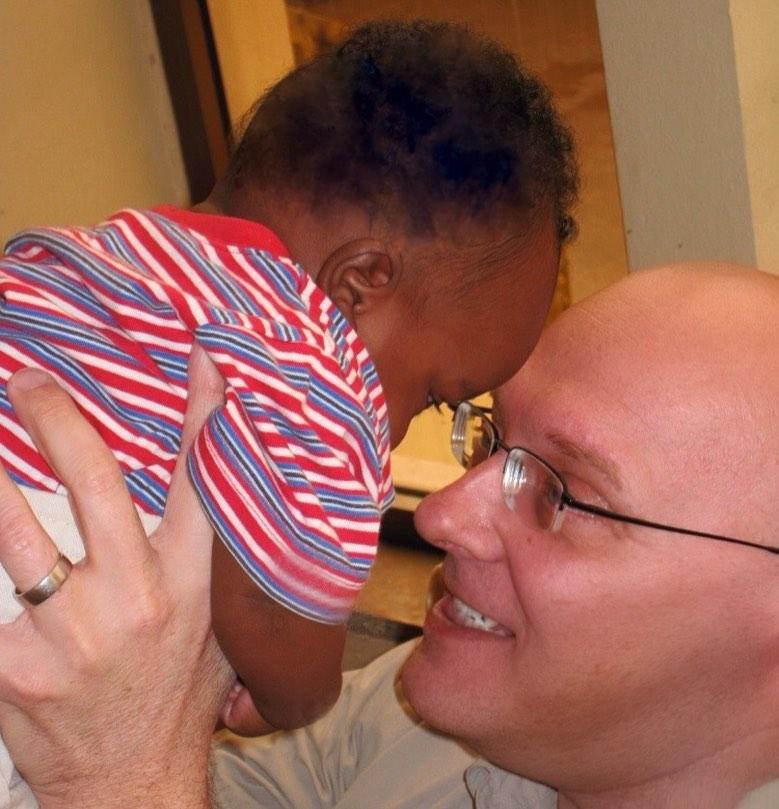 This photo was taken in Ethiopia where Larson was born and it was the first time he saw his adoptive father. (Courtesy of <a href="https://jonahhands.com/">Jonah’s Hands</a>)