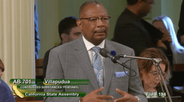 California state Assemblyman Reggie Jones-Sawyer, D-South Los Angeles, speaks during an Assembly floor hearing in Sacramento on May 25, 2023. (Screenshot via California State Assembly)