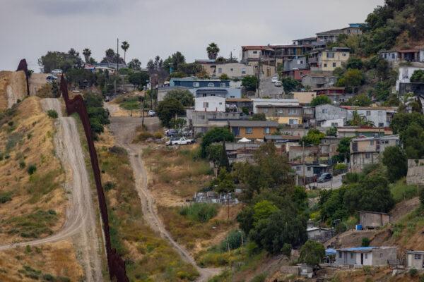 Tijuana, Mexico, seen through the U.S. border wall near San Diego on May 31, 2023. (John Fredricks/The Epoch Times)