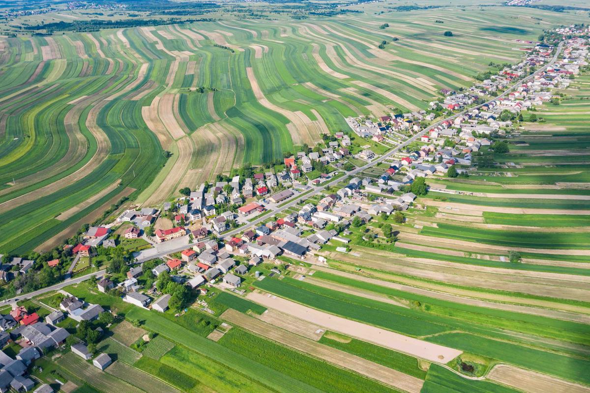The town of Sułoszowa, Poland, seen from a bird's eye view. (Chawranphoto/Shutterstock)