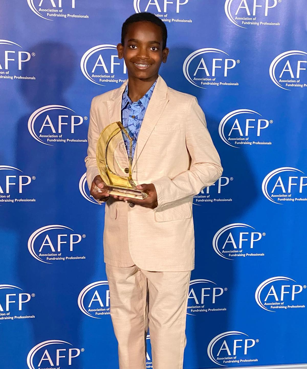 Larson received the William R. Simms Award for Outstanding Youth in Philanthropy. (Courtesy of <a href="https://jonahhands.com/">Jonah’s Hands</a>)