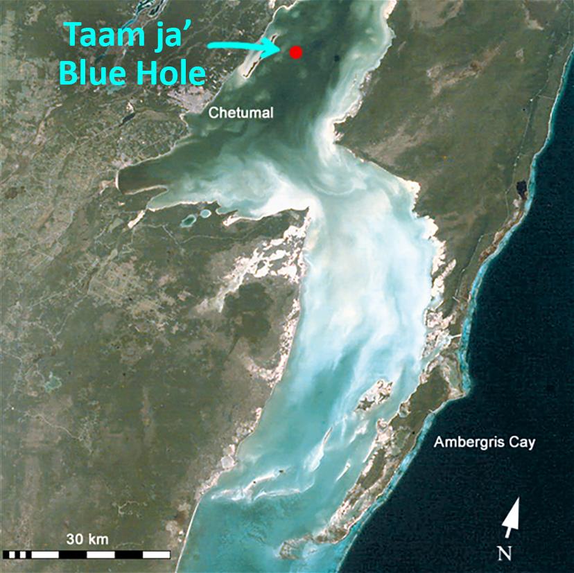 Chetumal Bay on the southern Yucatán Peninsula, Mexico. (<a href="https://commons.wikimedia.org/wiki/File:Chetumal_Bay.jpg">Public Domain</a>)