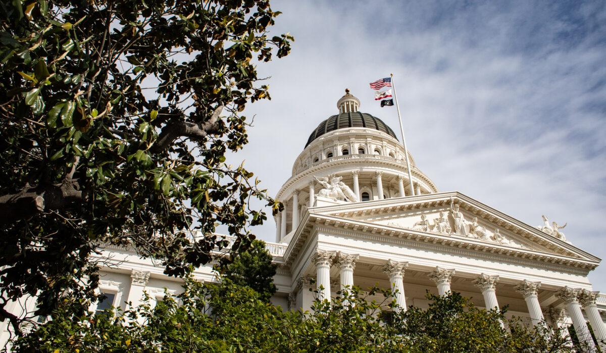 The California State Capitol building Sacramento, Calif., on April 18, 2022. (John Fredricks/The Epoch Times)