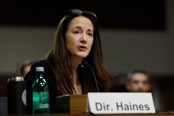 Director of National Intelligence Avril Haines speaks during a hearing with the Senate Armed Services Committee in Washington on May 4, 2023. (Anna Moneymaker/Getty Images)