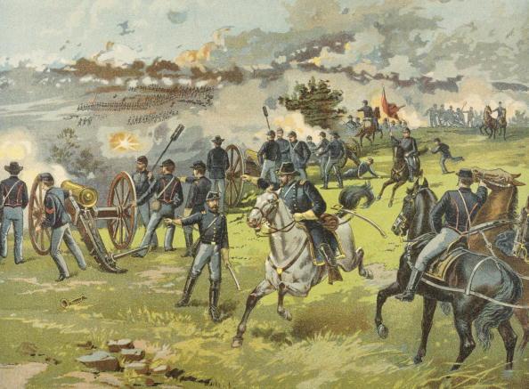 An engraving of the Battle of Lookout Mountain in Chattanooga, Tenn. on Nov. 24, 1863. (Archive Photos/Getty Images)
