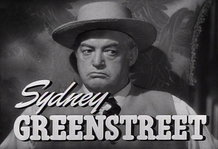 An image from the trailer for MGM's 1947 film "The Hucksters" showing Sydney Greenstreet. (Public Domain)