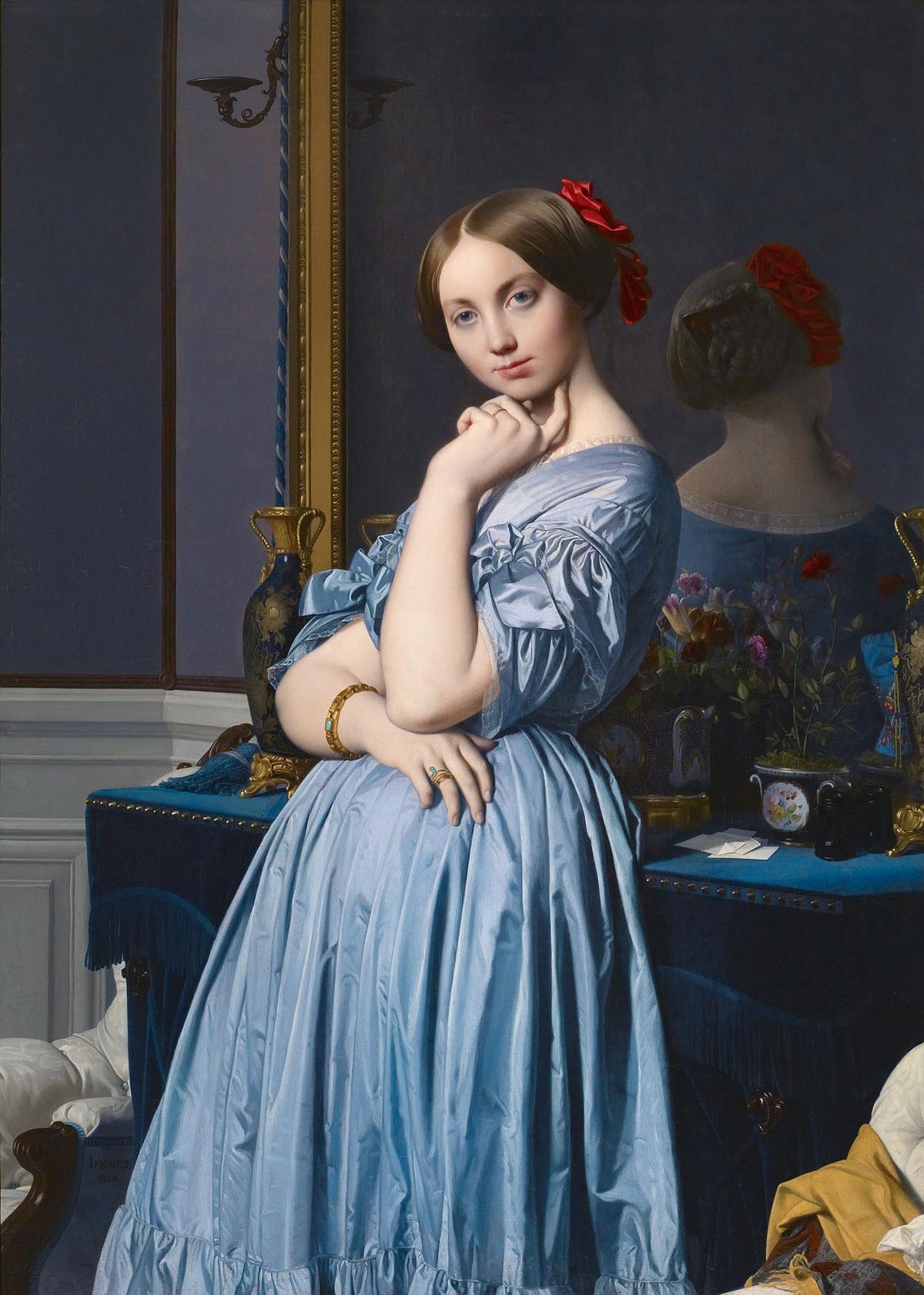 "Louise, Princesse de Broglie, Later the Comtesse d’Haussonville," 1845, by Jean-Auguste-Dominique Ingres. Oil on canvas, 51 7/8 inches by 36 1/4 inches. The Frick Collection, New York City. (Public Domain)