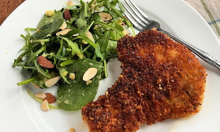 Crispy Pork Chops With Arugula Salad
