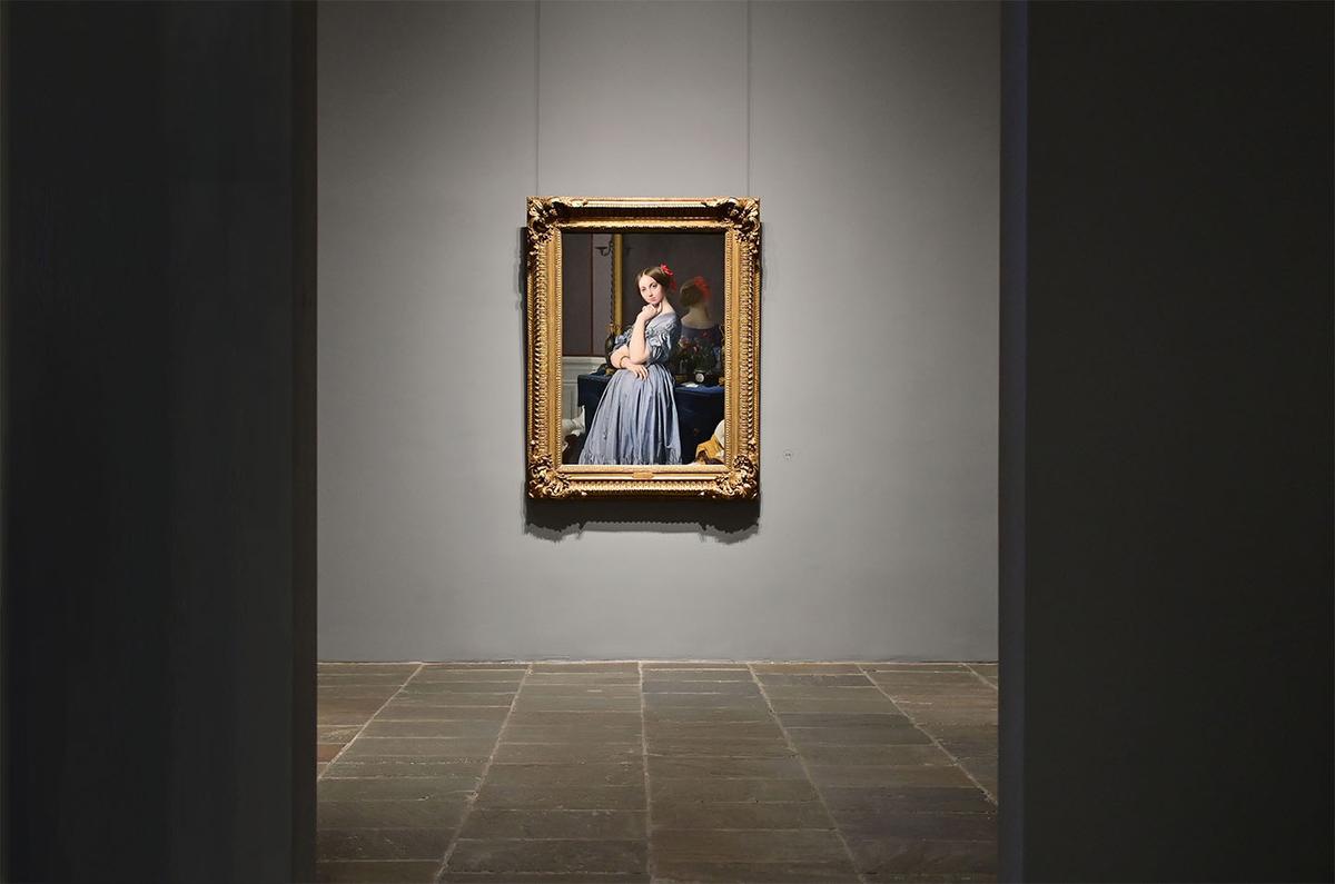 Ingres's painting "Louise, Princesse de Broglie, Later the Comtesse d’Haussonville," hanging at the Frick Collection in New York City. (Angela Weiss/Getty Images)