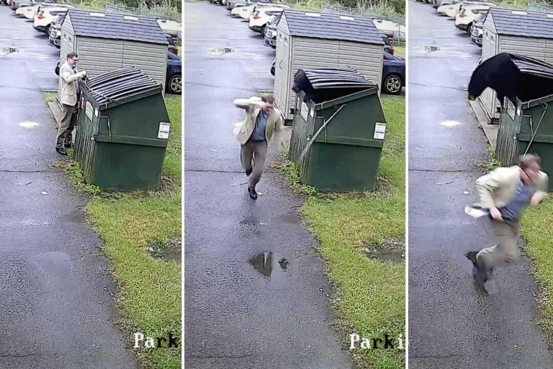 VIDEO: School Principal Gets Big Surprise When He Opens School’s Trash Bin, Greeted by Black Bear’s Head