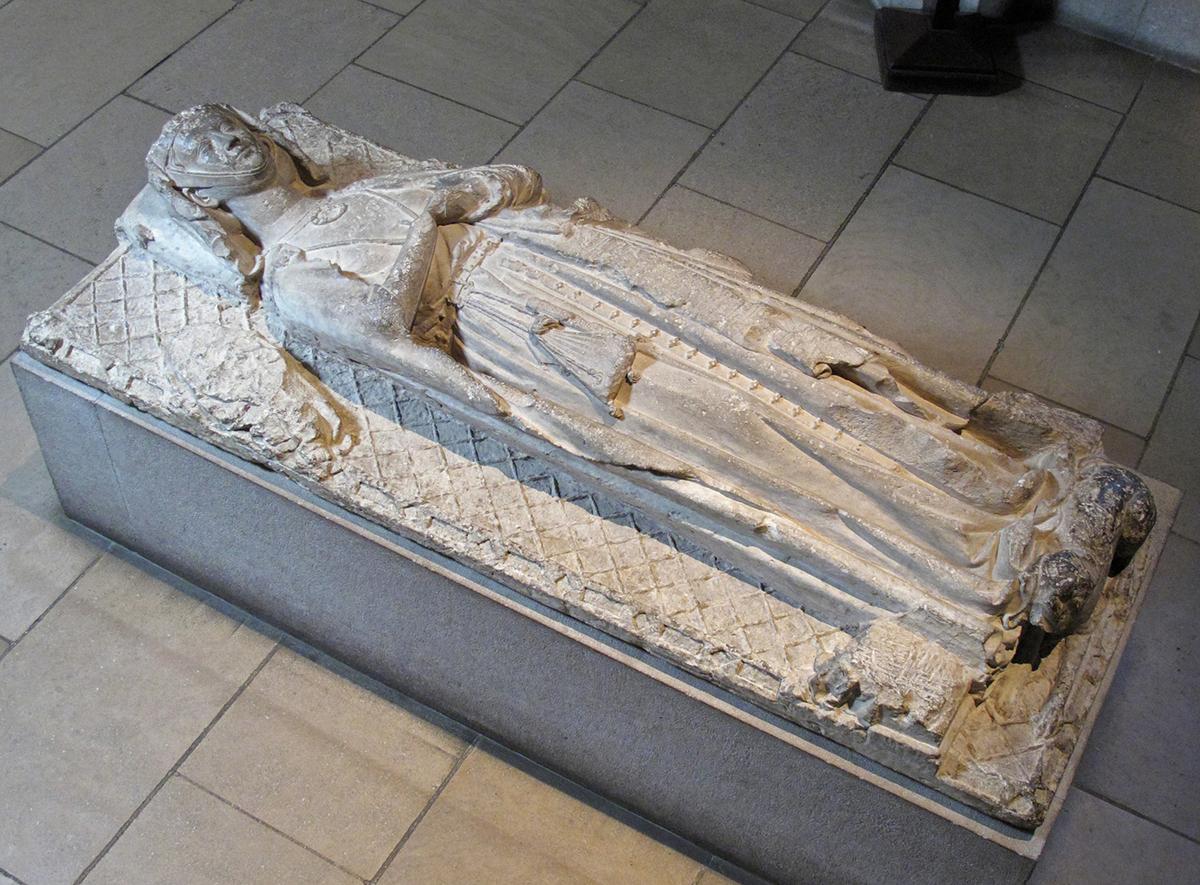 "Tomb Effigy of a Lady," mid-13th-century sculpture. Limestone, 87 inches by 35 1/4 inches. The Cloisters Collection, The Metropolitan Museum of Art, New York City. (Public Domain)