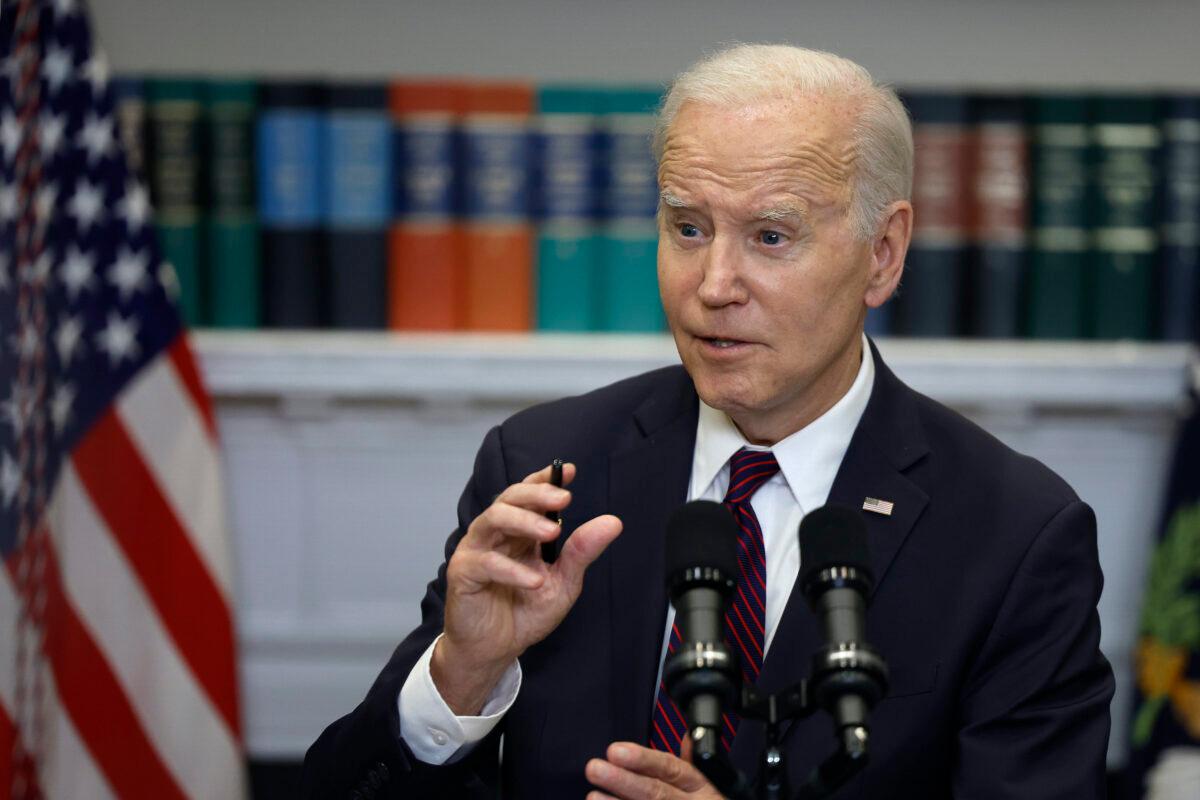 U.S. President Joe Biden delivers remarks on the debt ceiling at the White House in Washington on May 9, 2023. (Anna Moneymaker/Getty Images)