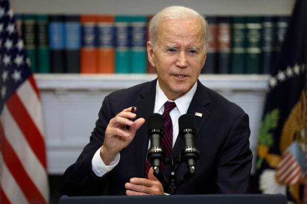 President Joe Biden delivers remarks on the debt ceiling at the White House in Washington on May 9, 2023. (Anna Moneymaker/Getty Images)
