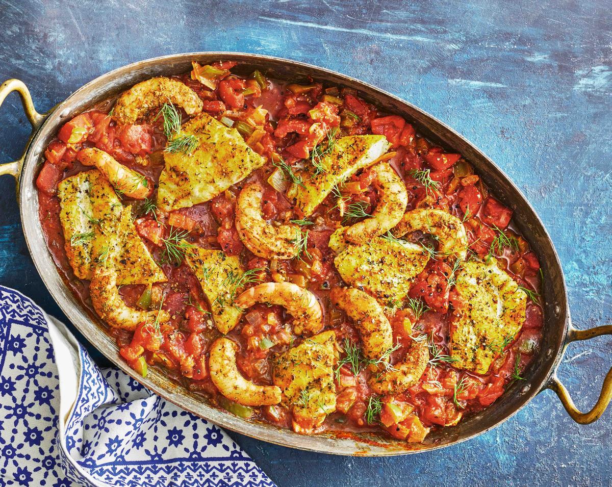 Seafood Shakshuka. (Caitlin Bensel)