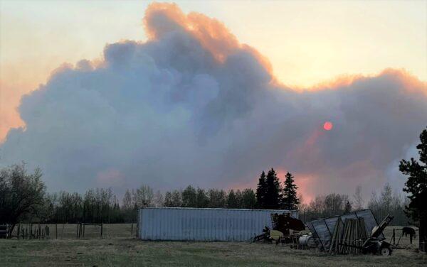 A photo of the fires burning in Alberta. (Courtesy of Grant Taillieu)