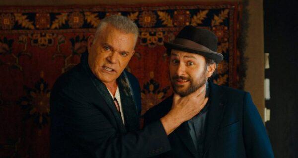 A producer (Ray Liotta, L) and Latté Pronto (Charlie Day), in "Fool's Paradise." (Roadside Attractions)