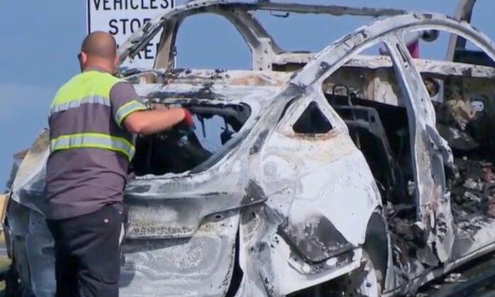 California Man ‘Lucky to Be Alive’ After Tesla Caught Fire on Highway