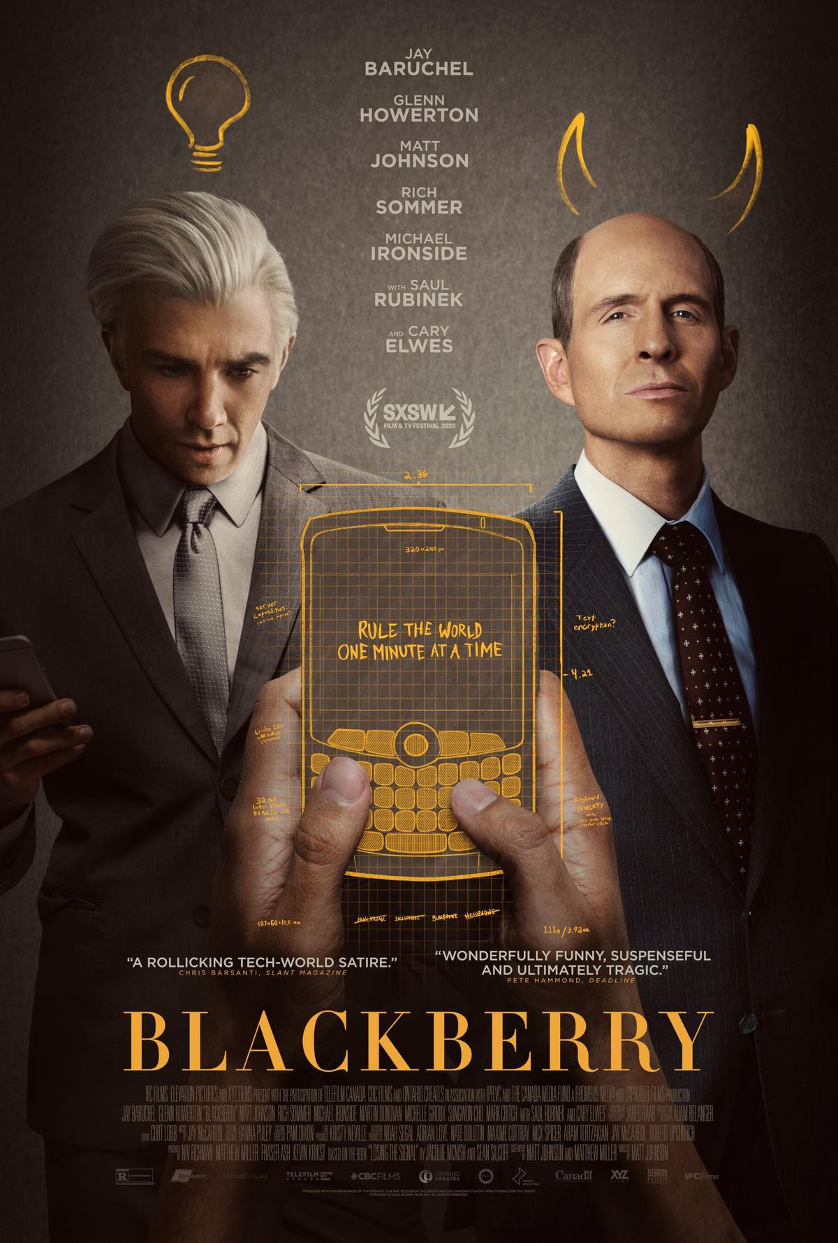 Movie poster for "BlackBerry." (Zapruder Films/Elevation Pictures)